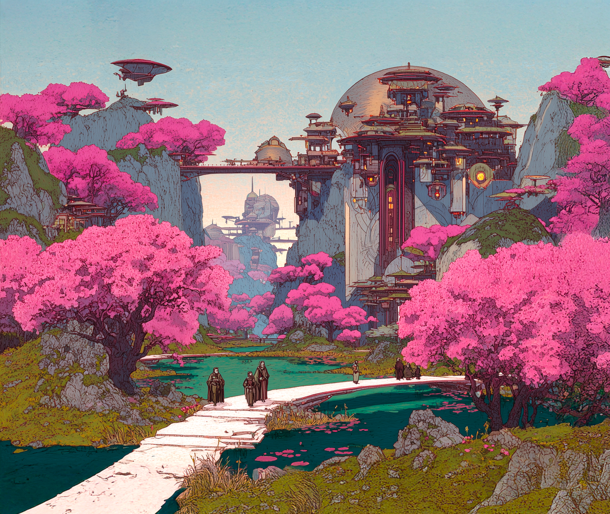 Petals of the Sky Citadel Desk Mat from BBairt
