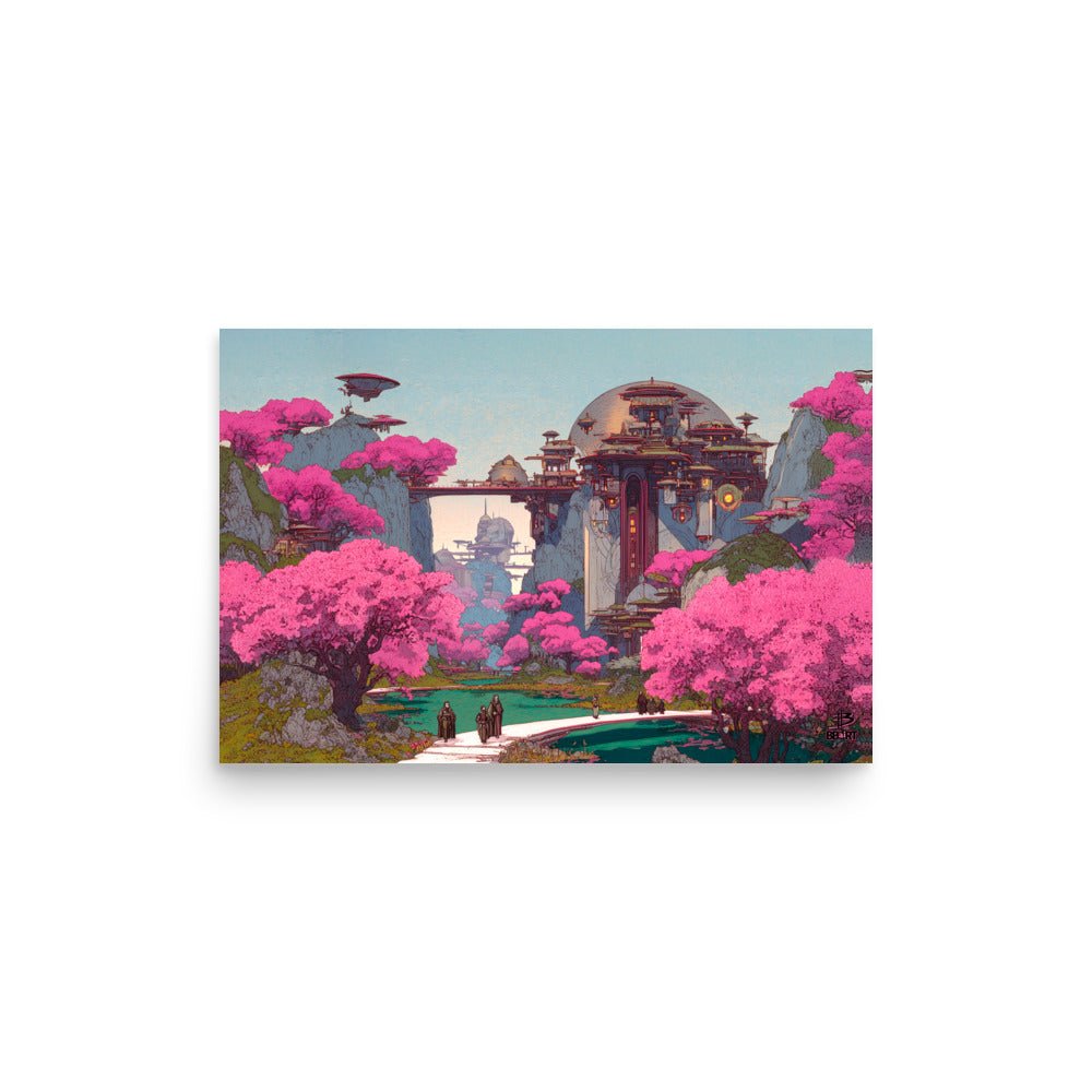 Petals of the Sky Citadel – Photo Paper Poster - BBairt