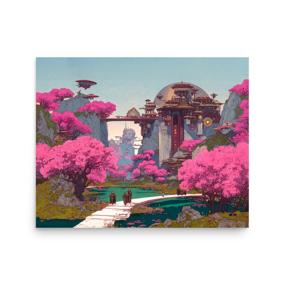 Petals of the Sky Citadel – Photo Paper Poster - BBairt