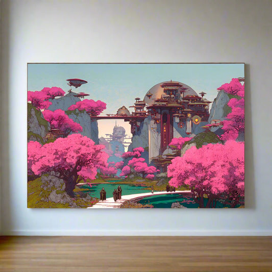 Petals of the Sky Citadel – Photo Paper Poster - BBairt
