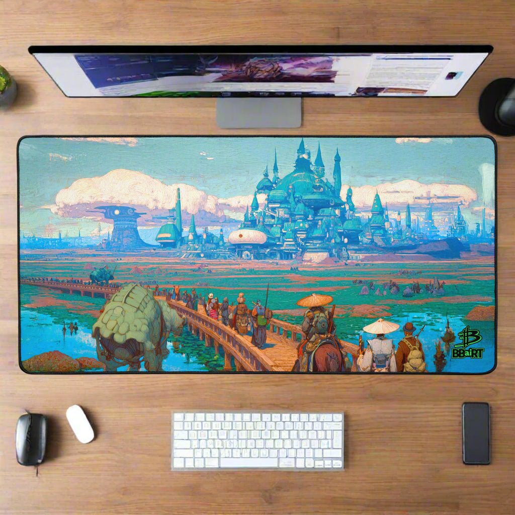 Pilgrims of the Azure Causeway Desk Mat at BBairt