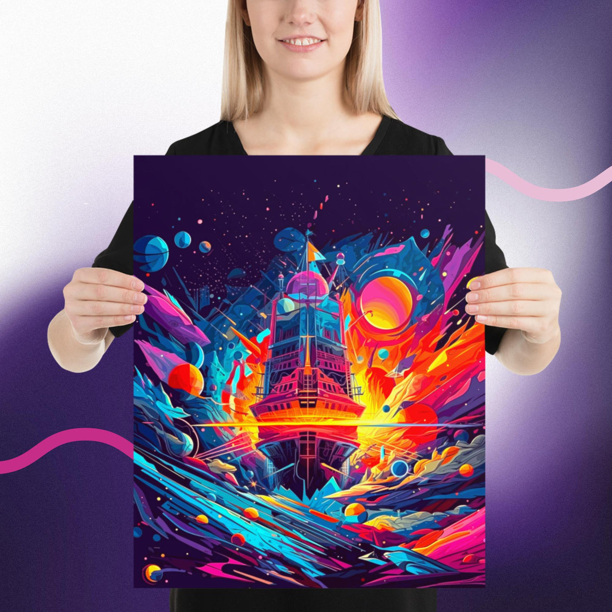 Pioneers of the Cubist Cosmos - Photo paper poster - BBairt