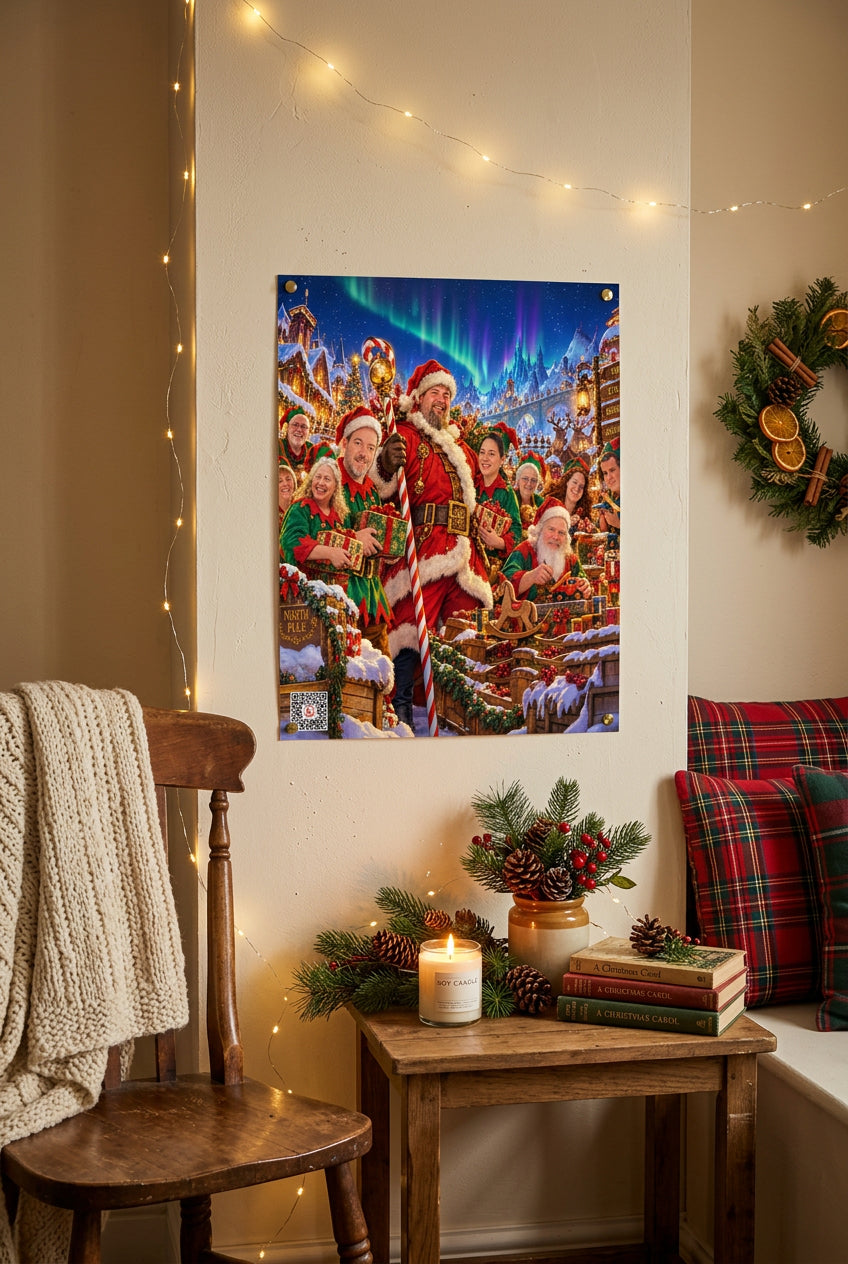 Big Ed – North Pole Christmas – 12 × 16 inch premium luster photo paper poster; Big Ed memorial Christmas artwork, unframed product mockup by BBairt