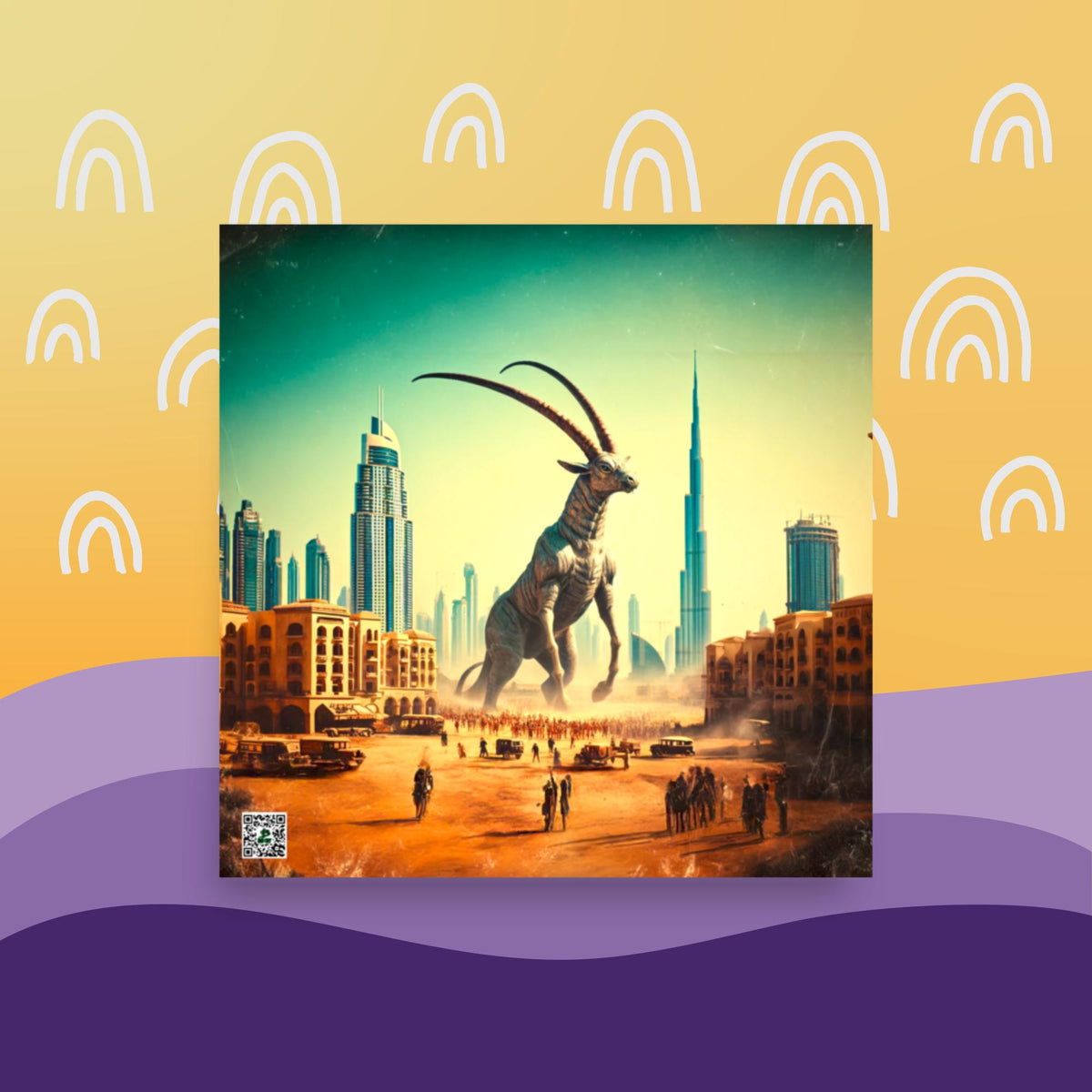 Emirati Oryx Eclipse – Photo Paper Poster