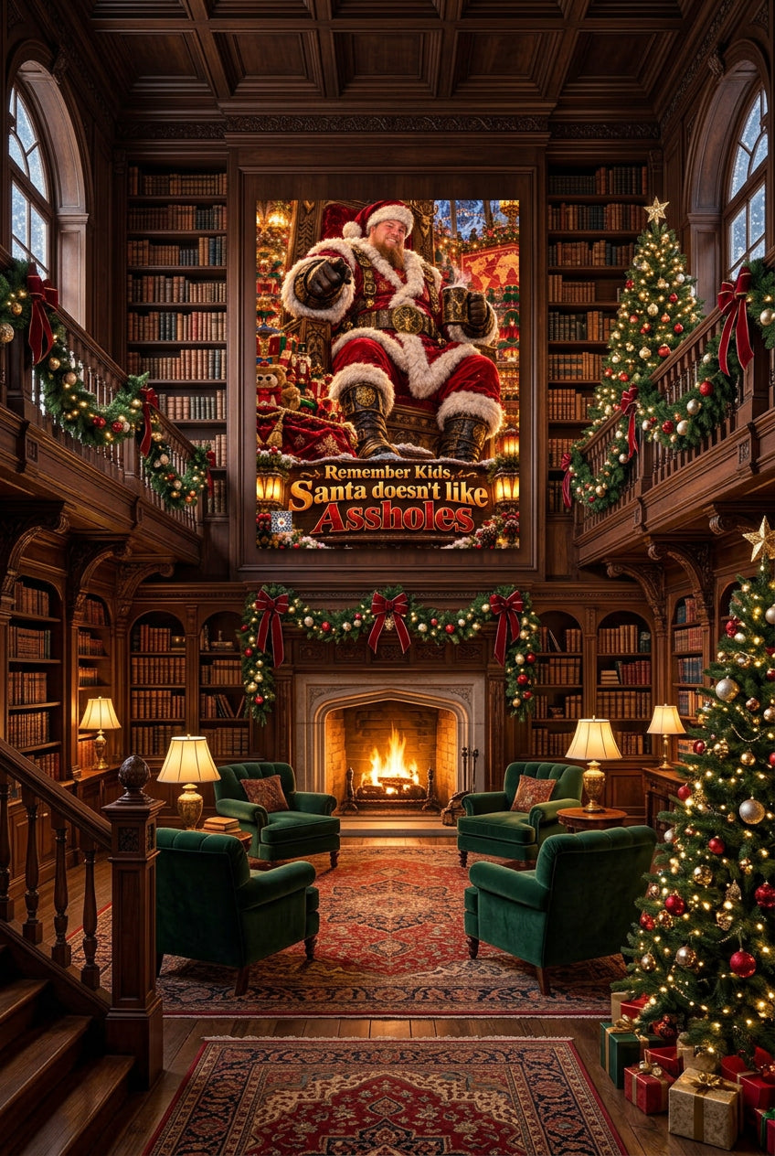 Big Ed – Throne of the North Pole – 16 × 20 inch premium luster photo paper poster; Big Ed memorial Christmas artwork, unframed product mockup by BBairt
