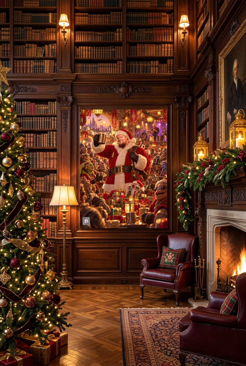 Big Ed – The Holiday King – 18 × 24 inch premium luster photo paper poster; Big Ed memorial Christmas artwork, unframed product mockup by BBairt