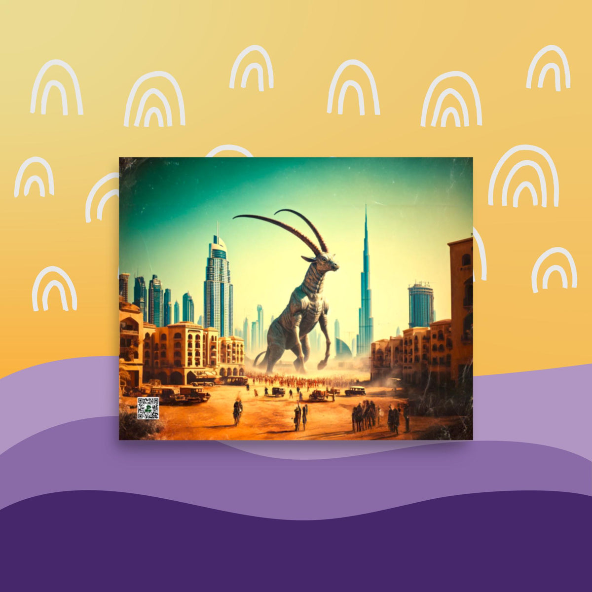 Emirati Oryx Eclipse – Photo Paper Poster