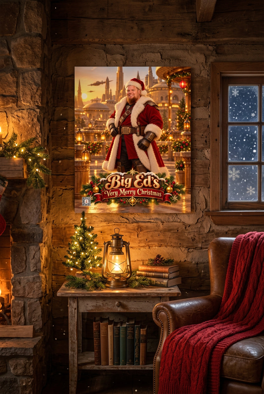 Big Ed – Guardian of Christmas – 8 × 10 inch premium luster photo paper poster; Big Ed memorial Christmas artwork, unframed product mockup by BBairt