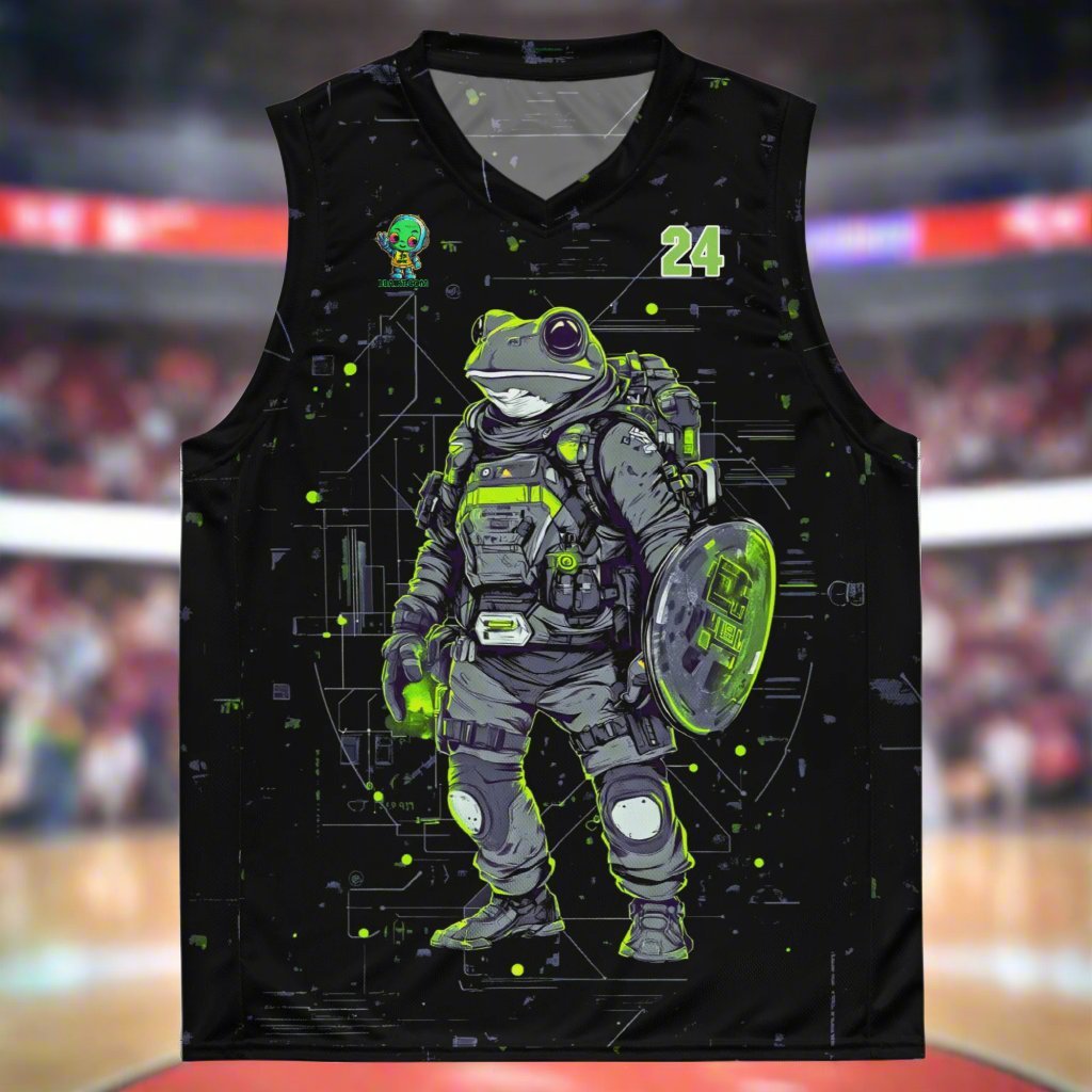 Quantum Croaker - Recycled unisex basketball jersey - BBairt