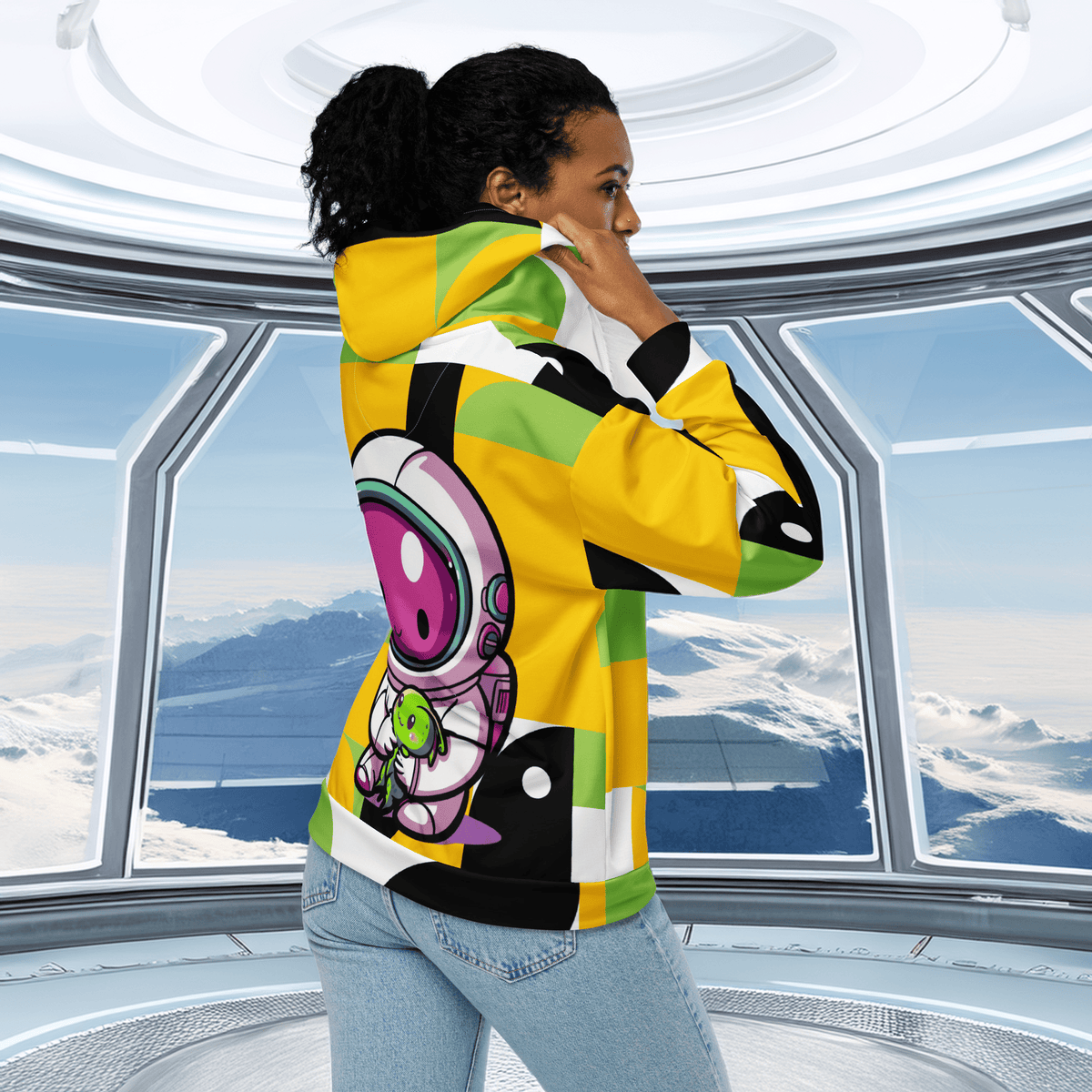 Quasar the Star Explorer - Unisex All - Over Print Zip Hoodie - BBairt