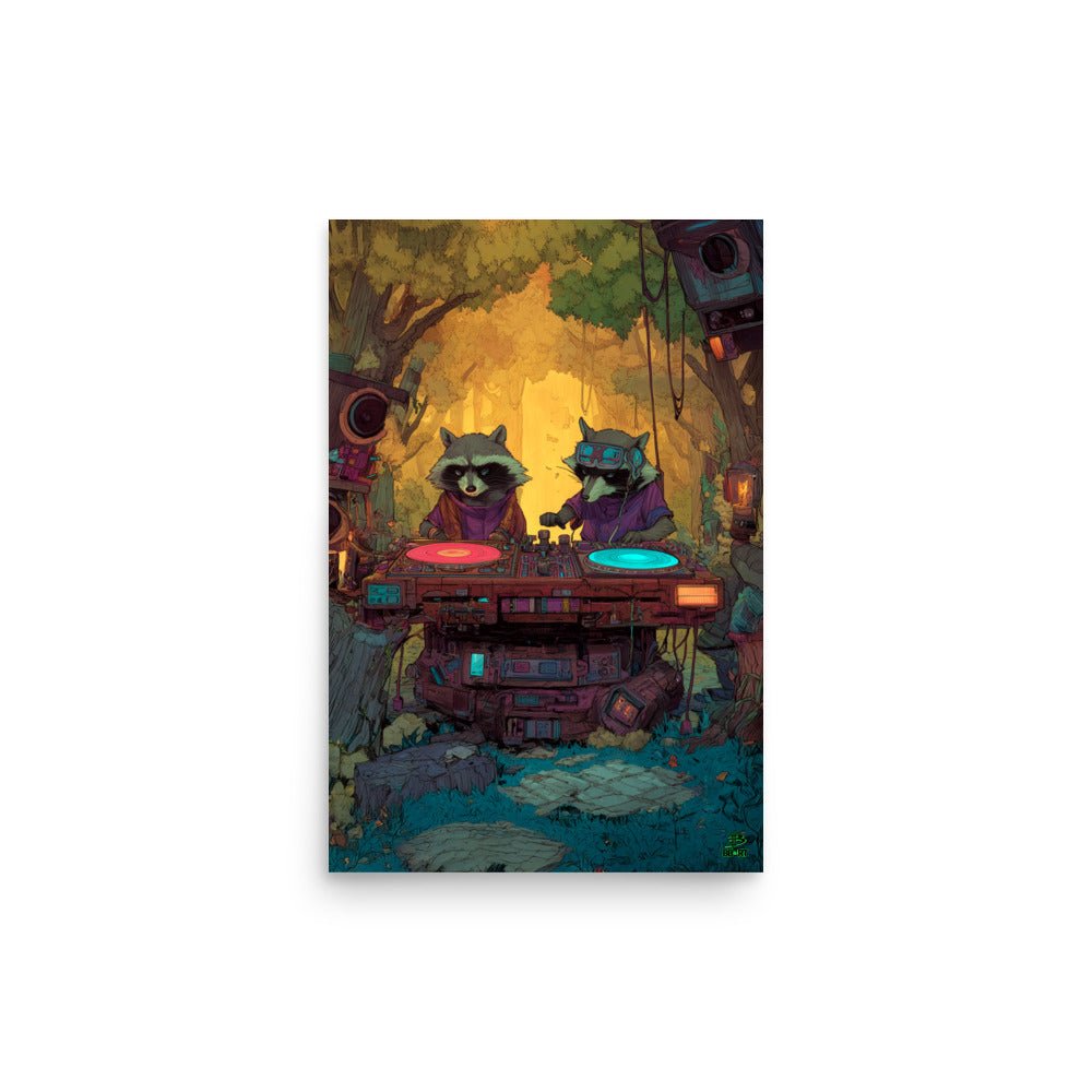 Racoonic Boom – Photo Paper Poster - BBairt
