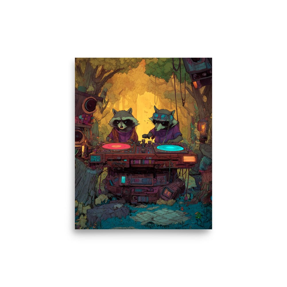 Racoonic Boom – Photo Paper Poster - BBairt