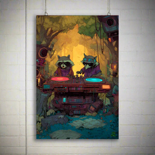 Racoonic Boom – Photo Paper Poster - BBairt
