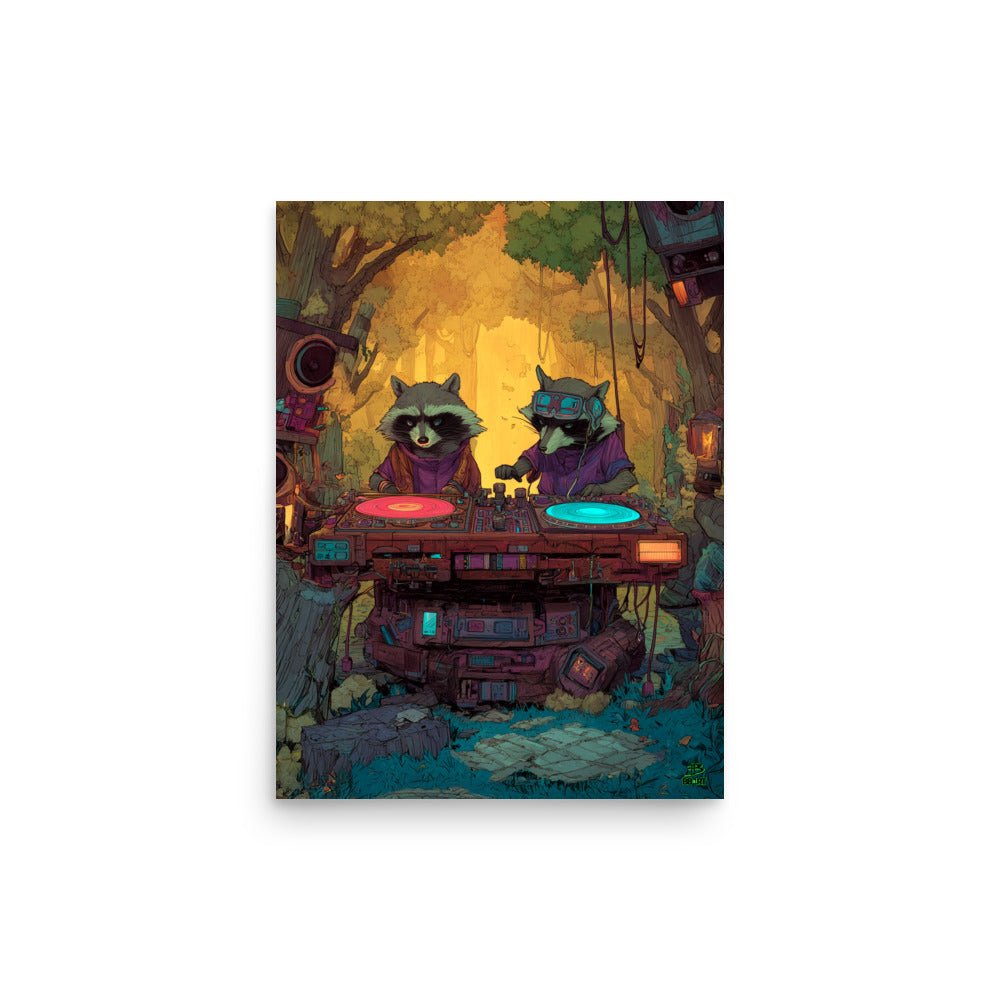 Racoonic Boom – Photo Paper Poster - BBairt