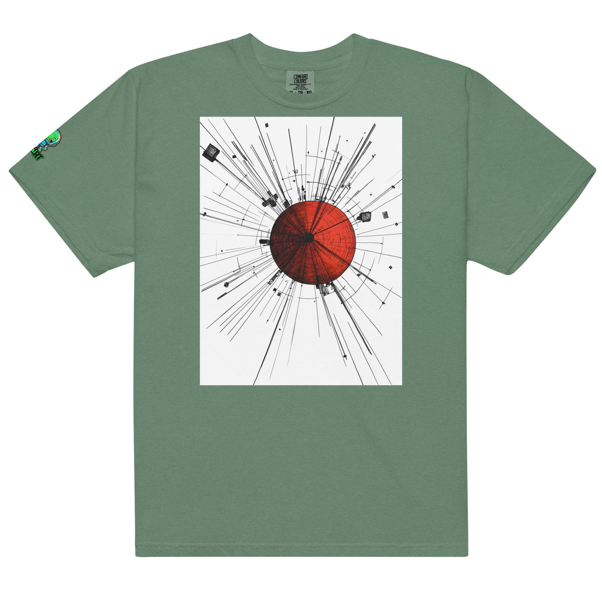 Red Core Nexus - Unisex garment - dyed heavyweight t-shirt - BBairt