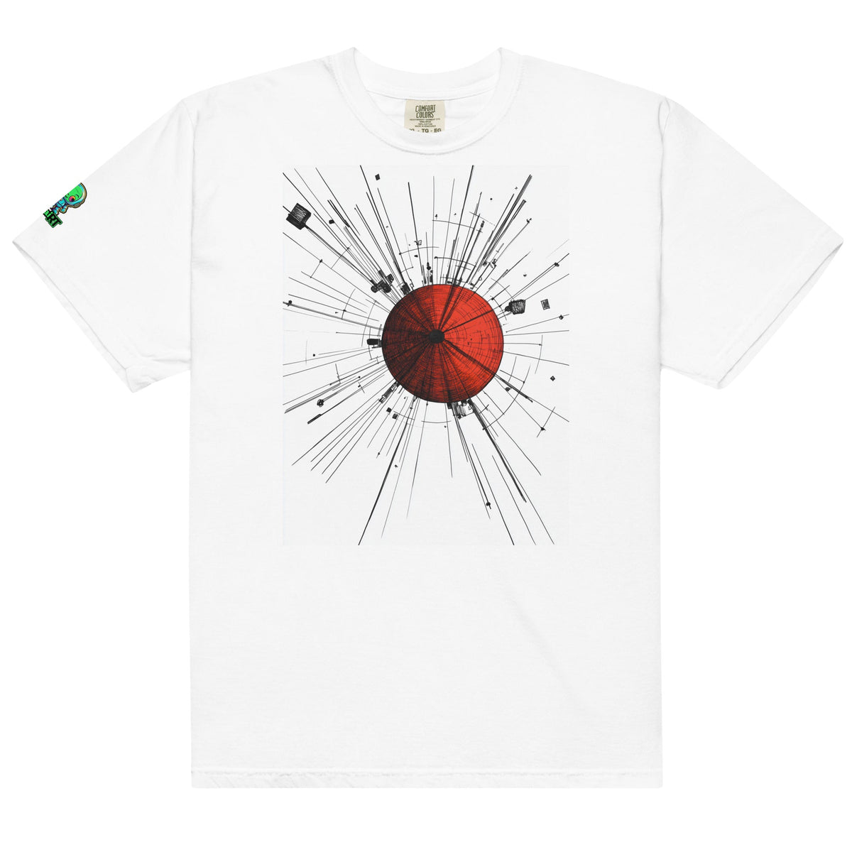 Red Core Nexus - Unisex garment - dyed heavyweight t-shirt - BBairt