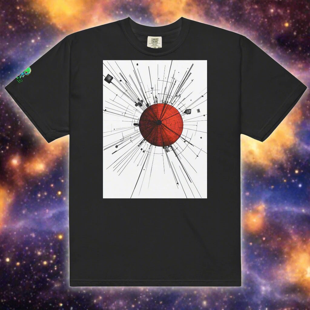 Red Core Nexus - Unisex garment - dyed heavyweight t-shirt - BBairt