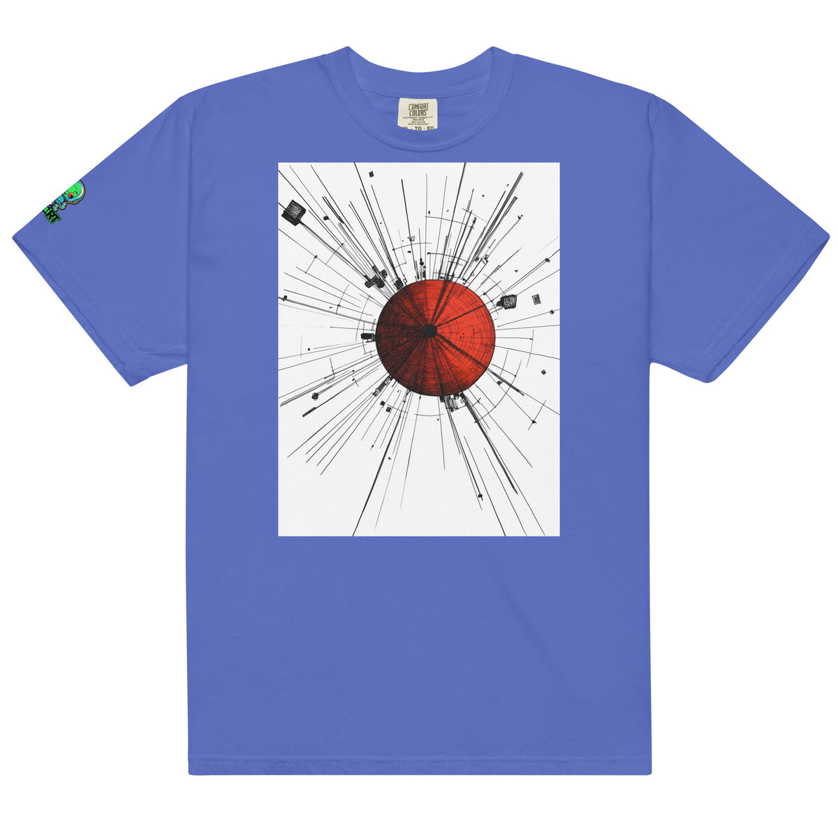Red Core Nexus - Unisex garment - dyed heavyweight t-shirt - BBairt