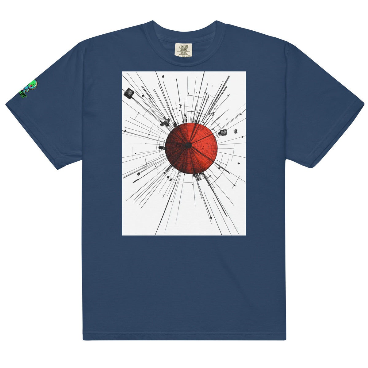 Red Core Nexus - Unisex garment - dyed heavyweight t-shirt - BBairt
