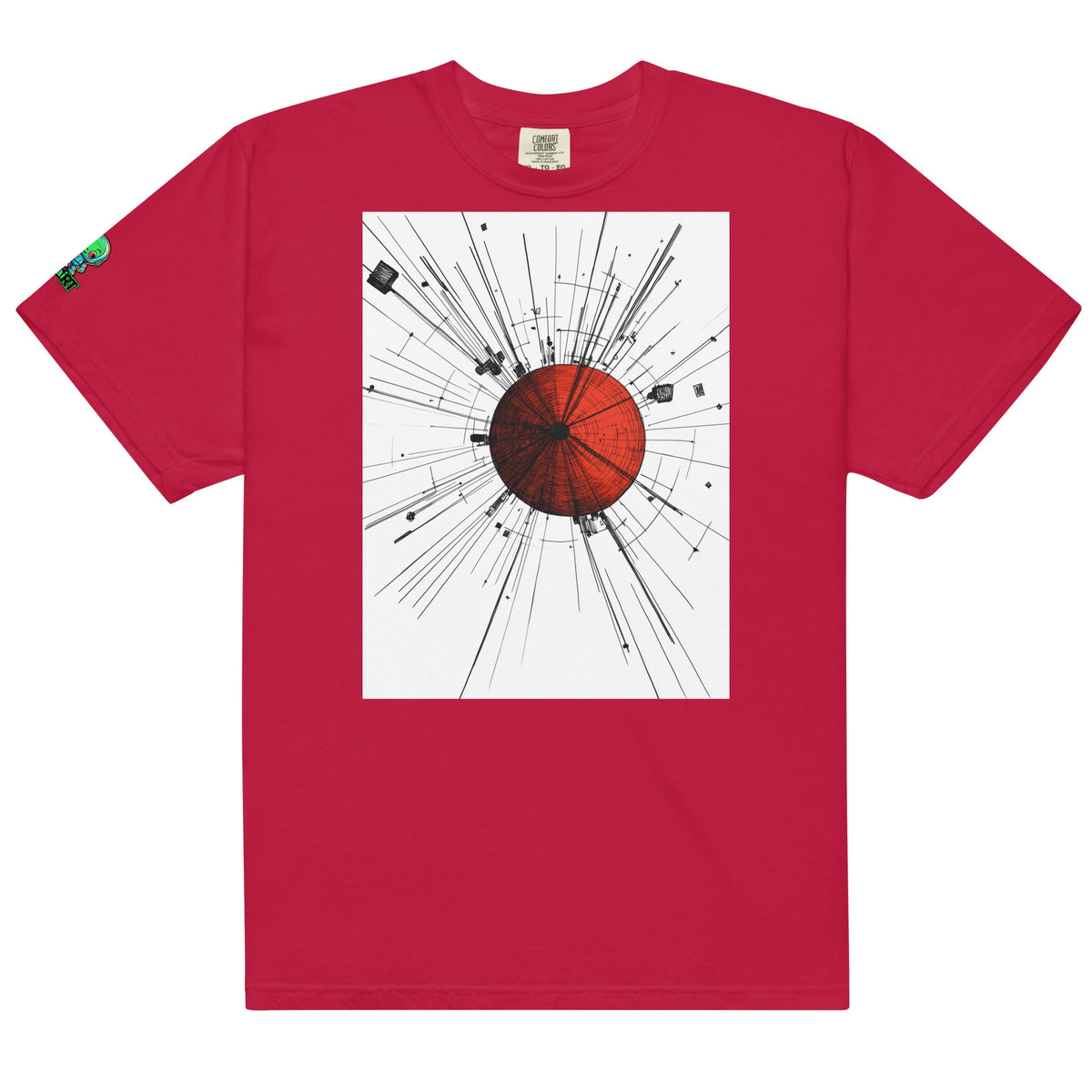 Red Core Nexus - Unisex garment - dyed heavyweight t-shirt - BBairt