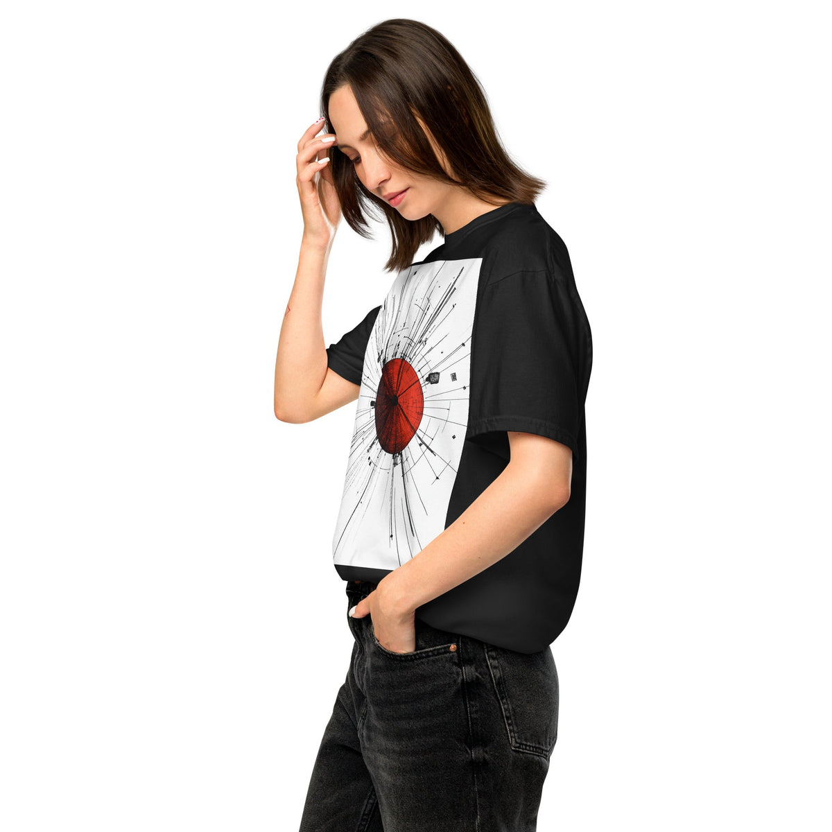 Red Core Nexus - Unisex garment - dyed heavyweight t-shirt - BBairt