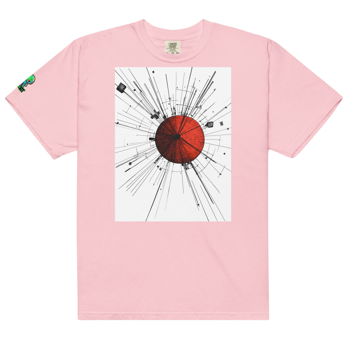Red Core Nexus - Unisex garment - dyed heavyweight t-shirt - BBairt