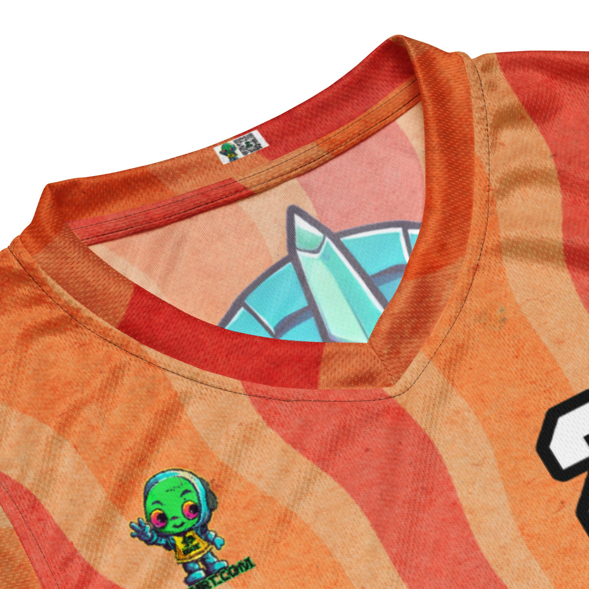 Rex the Reactor Watcher - Recycled unisex basketball jersey - Solar Flare - BBairt
