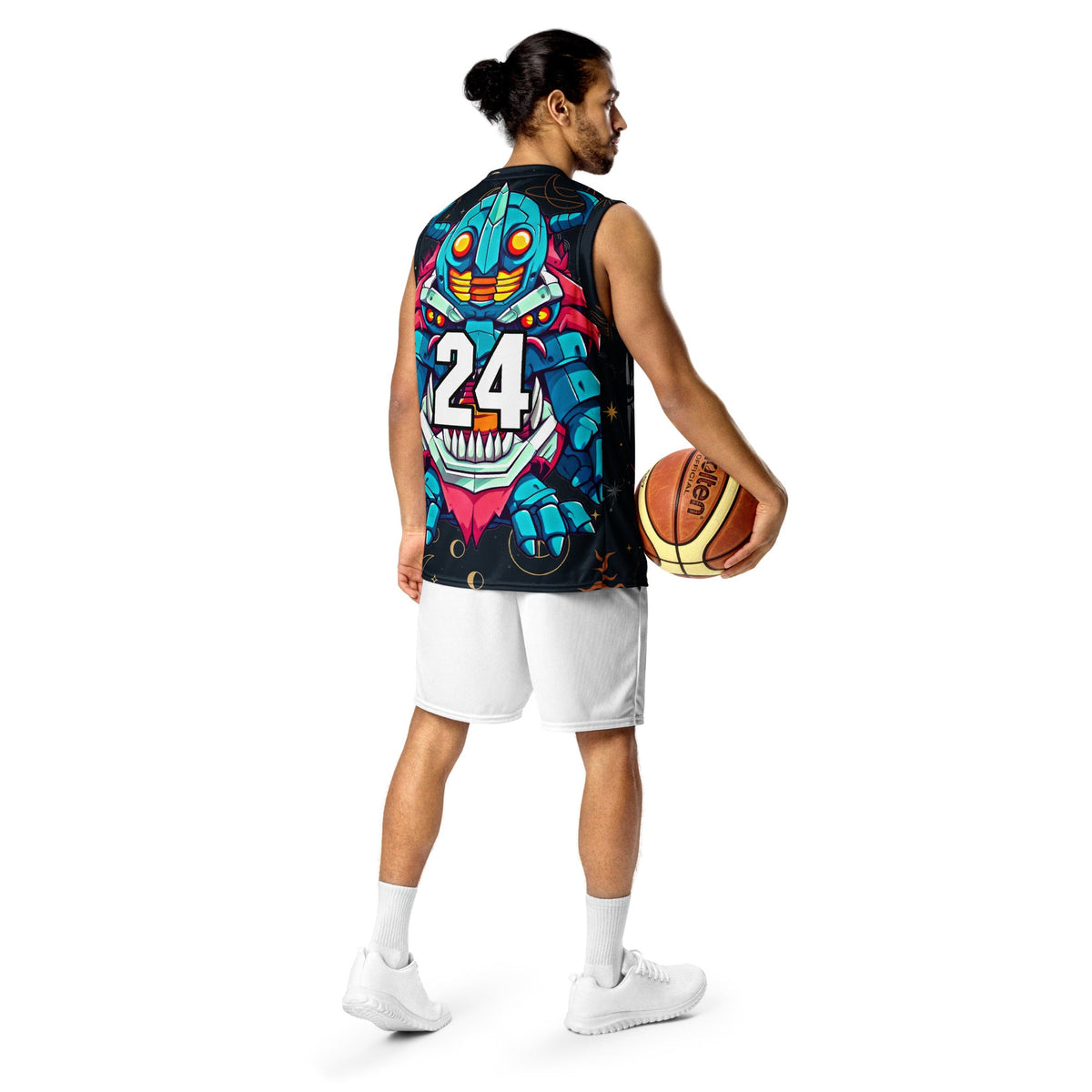 Rex the Reactor Watcher - Recycled unisex basketball jersey - Starry Odyssey Colorway - BBairt