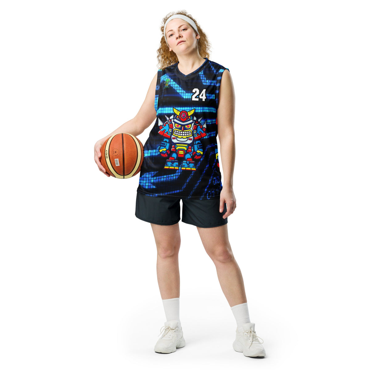 Robo Ranger - Recycled unisex basketball jersey - Digital Pulse - BBairt