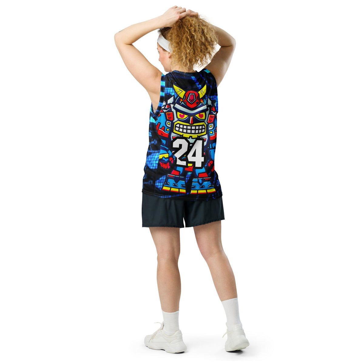 Robo Ranger - Recycled unisex basketball jersey - Digital Pulse - BBairt