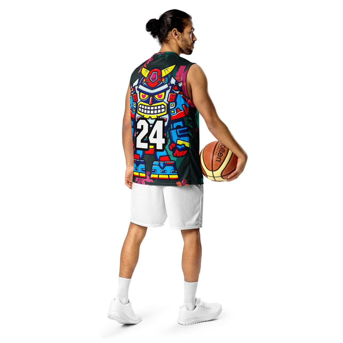 Robo Ranger - Recycled unisex basketball jersey - Midnight Jungle Colorway - BBairt