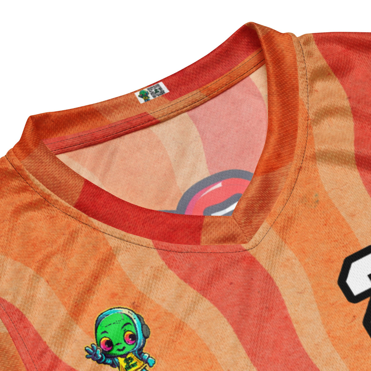 Robo Ranger - Recycled unisex basketball jersey - Solar Flare Colorway - BBairt