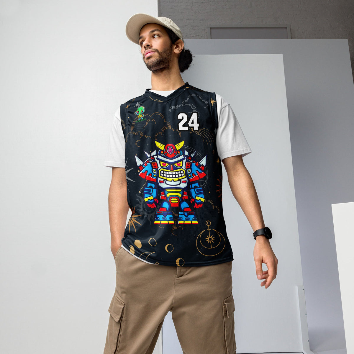 Robo Ranger - Recycled unisex basketball jersey - Starry Odyssey Colorway - BBairt