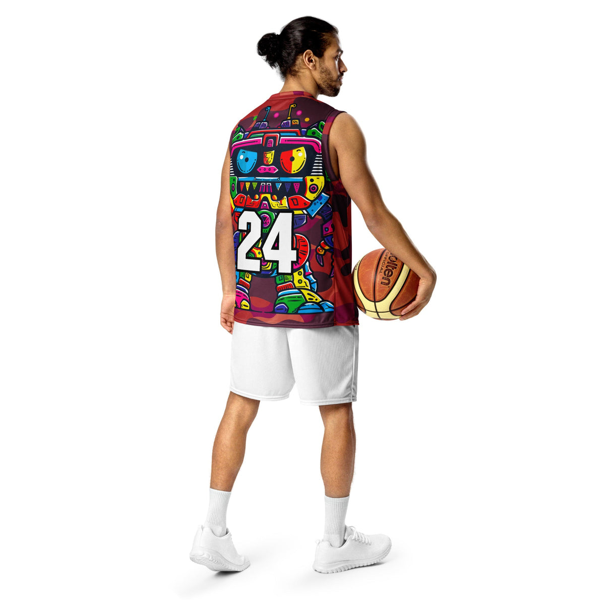 Robo Rebel - Recycled unisex basketball jersey - Inferno Camo Colorway - BBairt