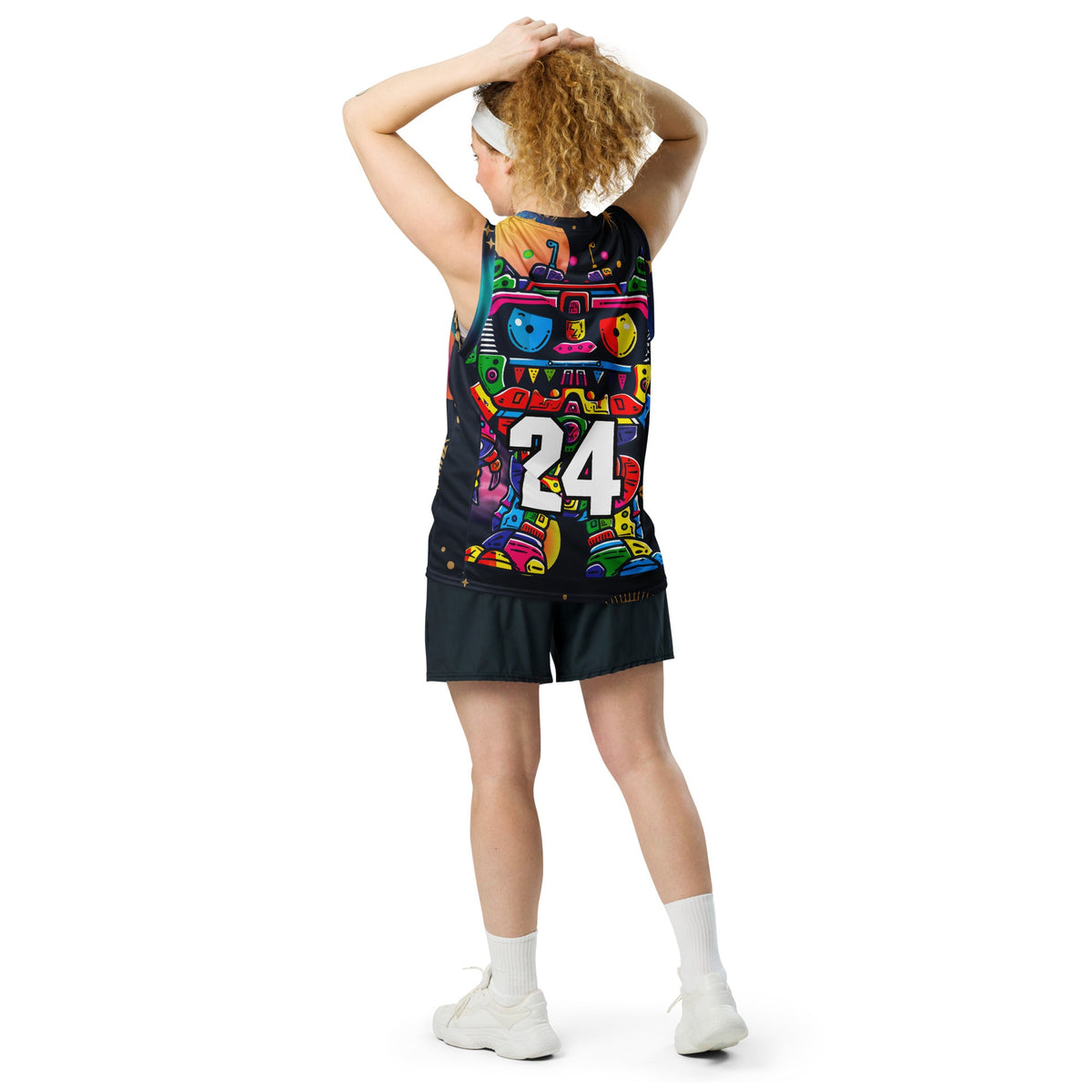 Robo Rebel - Recycled unisex basketball jersey - Nebula Night Colorway - BBairt