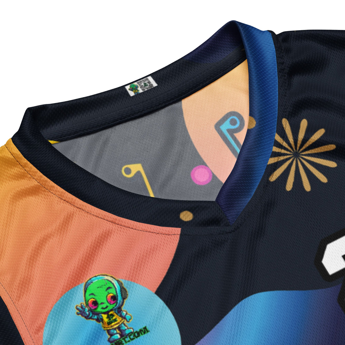 Robo Rebel - Recycled unisex basketball jersey - Nebula Night Colorway - BBairt