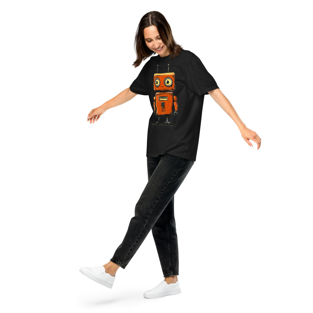 Rusty the Companion Bot - Unisex garment - dyed heavyweight t-shirt - BBairt