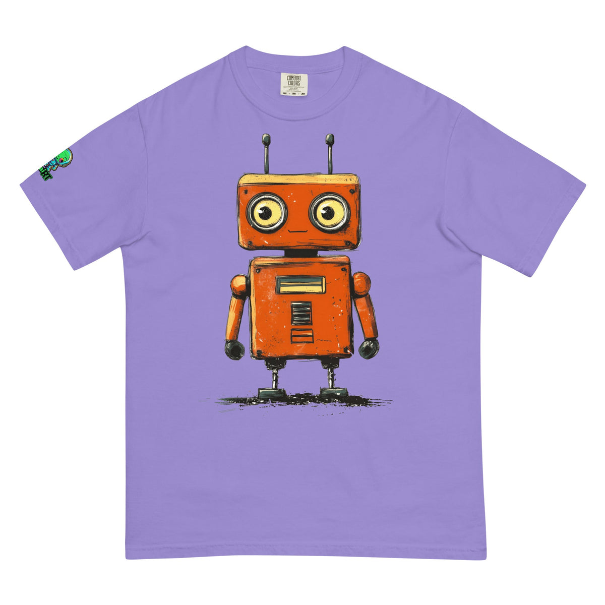 Rusty the Companion Bot - Unisex garment - dyed heavyweight t-shirt - BBairt
