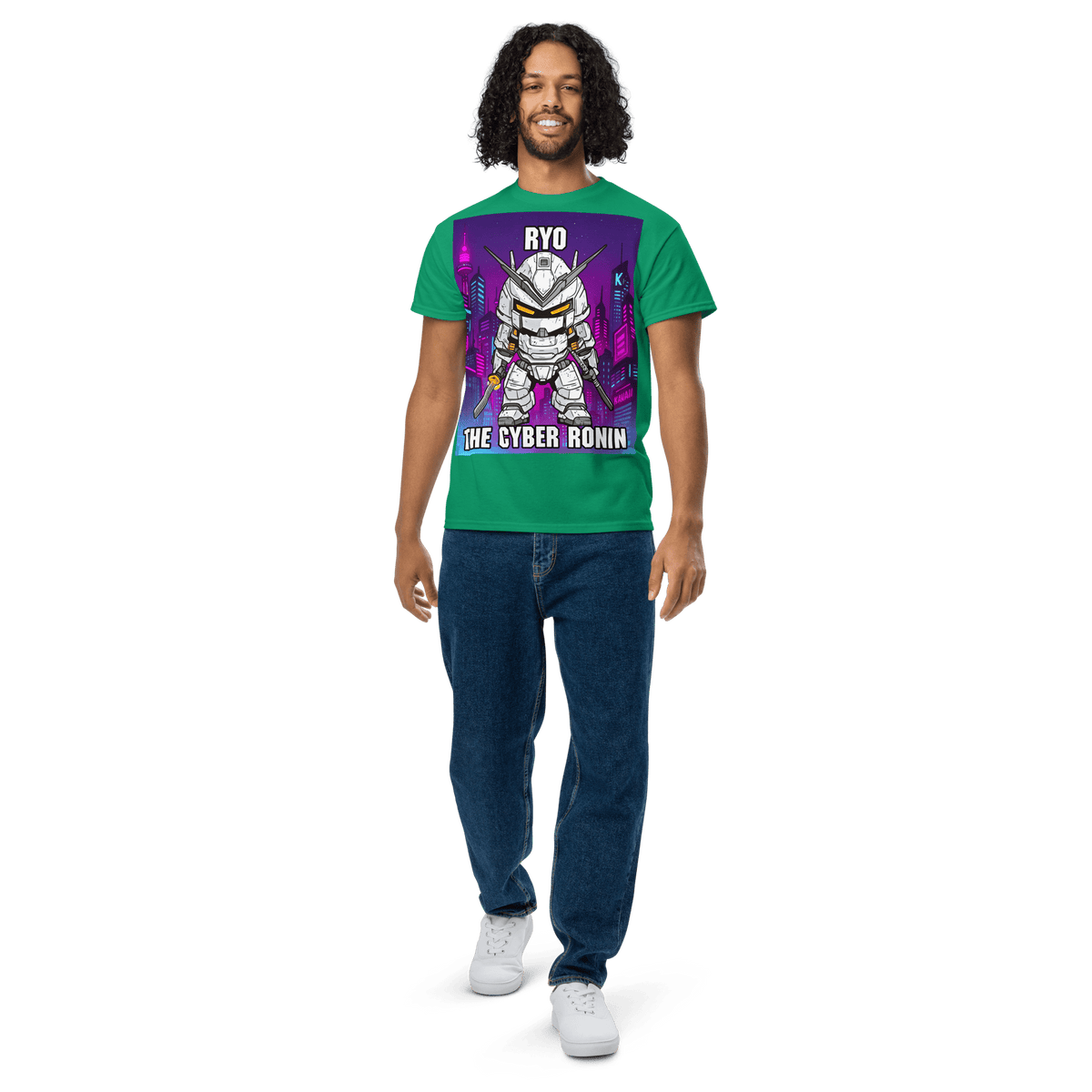 Ryo the Cyber Ronin - Unisex DryBlend T-Shirt - BBairt