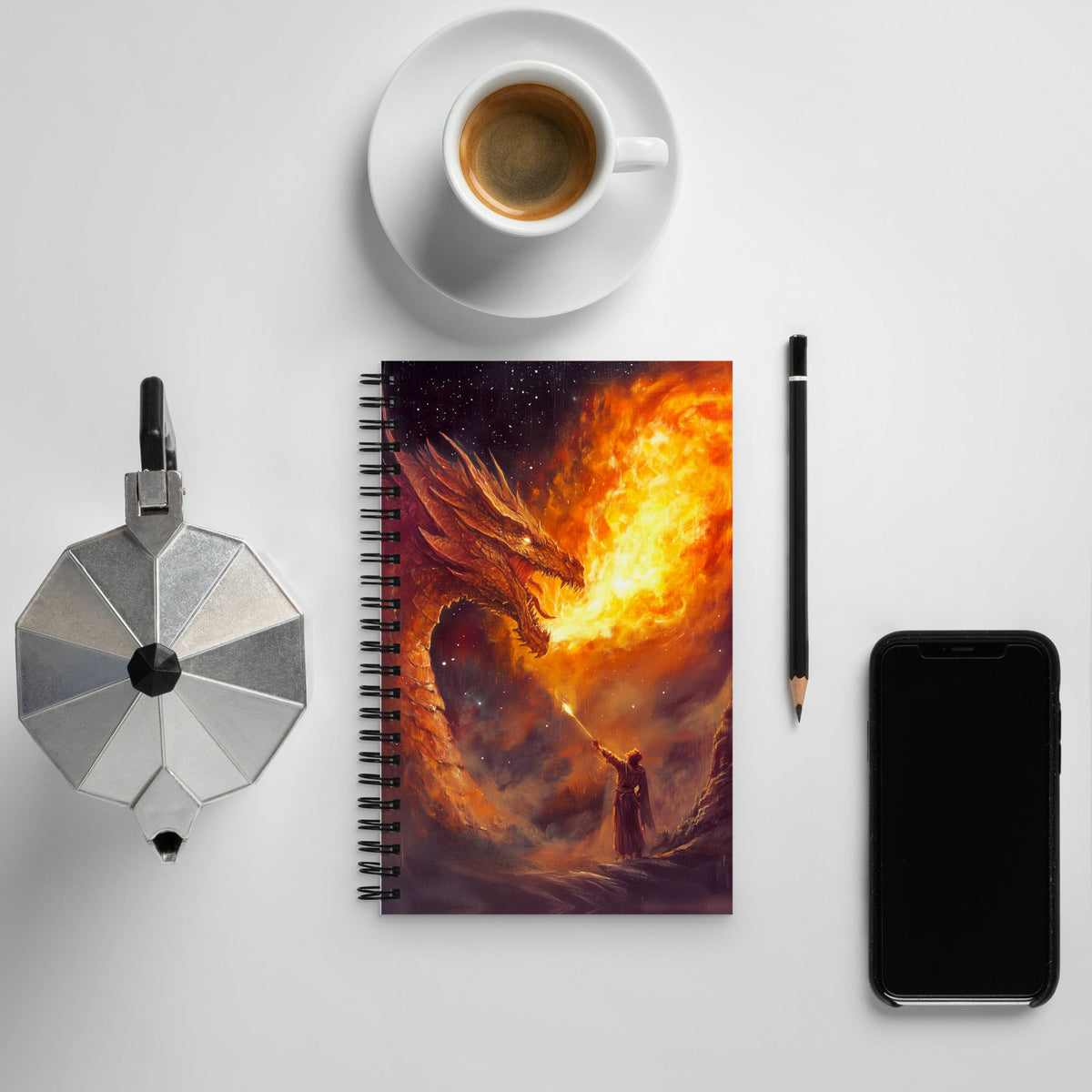 Saint George's Inferno Spiral Notebook - Mythic Jheyz Collection - BBairt