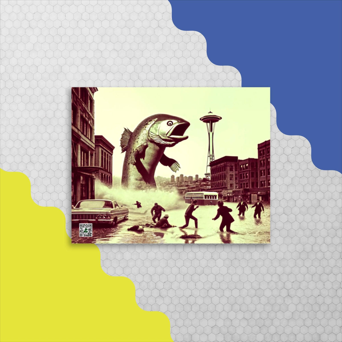 Salmon Surge in Seattle - Photo paper poster - BBairt