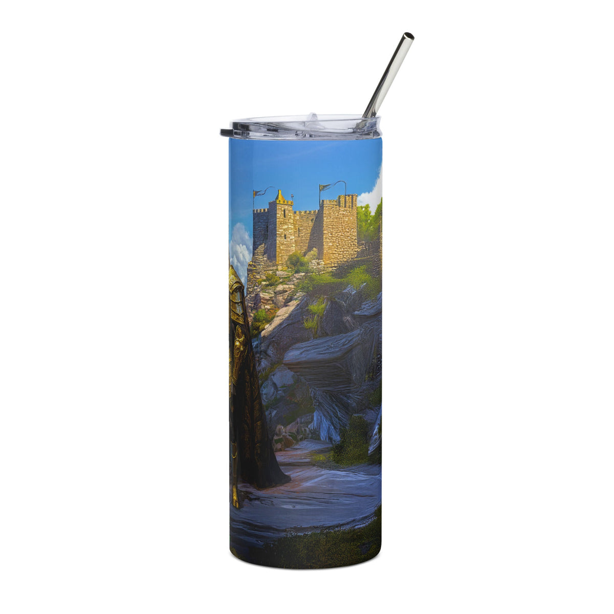 Sir Galathor the Great Dane Knight – Stainless Steel Tumbler - BBairt