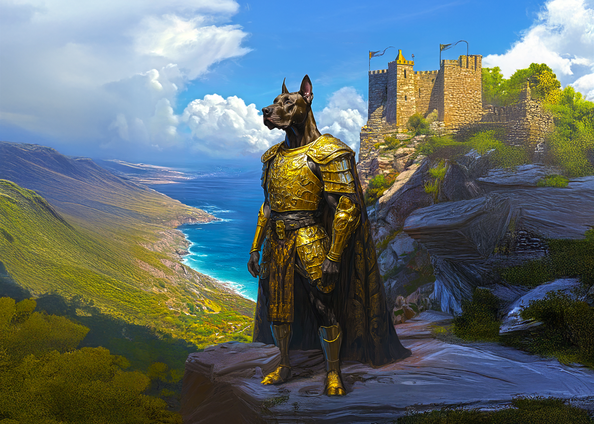 Sir Galathor the Great Dane Knight – Stainless Steel Tumbler - BBairt