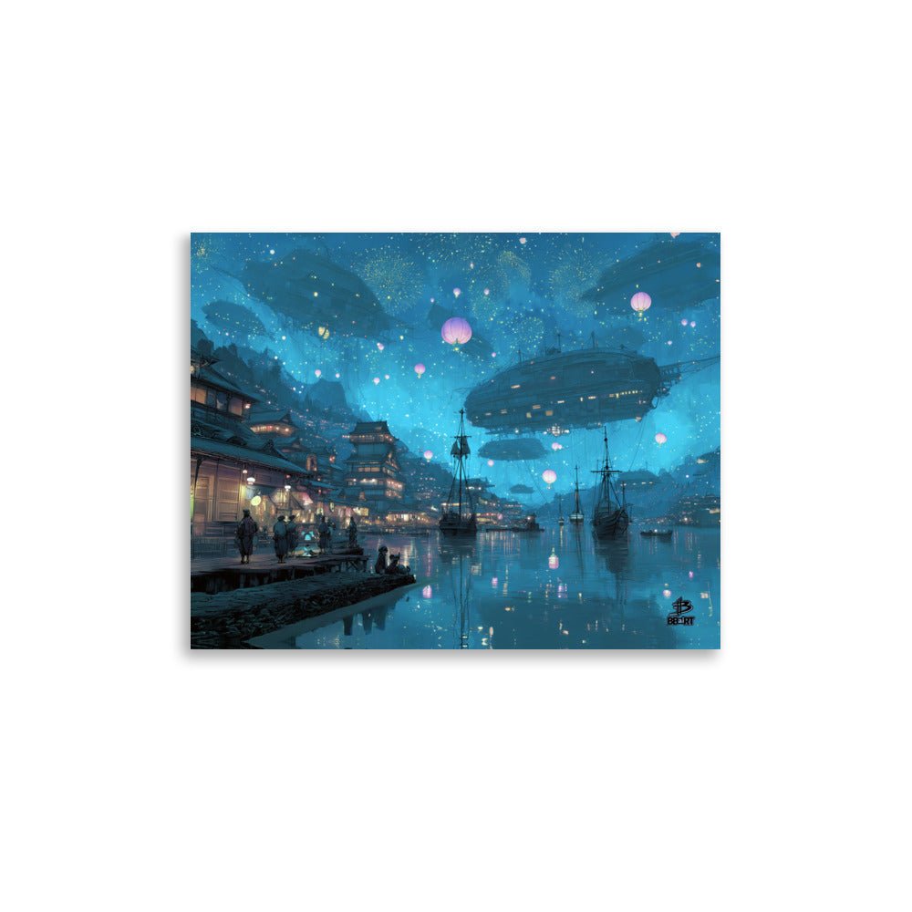 Skydrift Lantern Harbor – Photo Paper Poster - BBairt