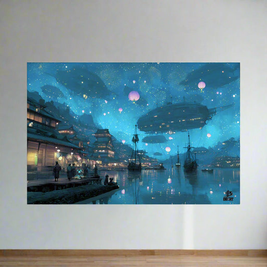 Skydrift Lantern Harbor – Photo Paper Poster - BBairt