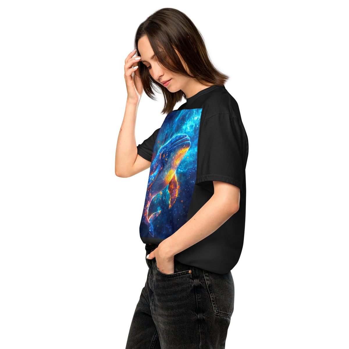 Stellar Whale - Unisex garment - dyed heavyweight t-shirt - BBairt