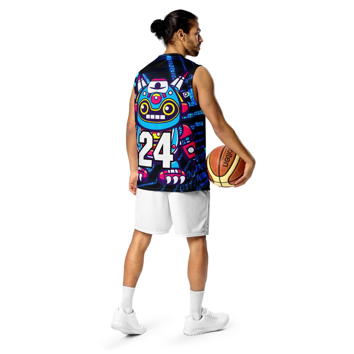 Techno Guardian - Recycled unisex basketball jersey - Digital Pulse Colorway - BBairt