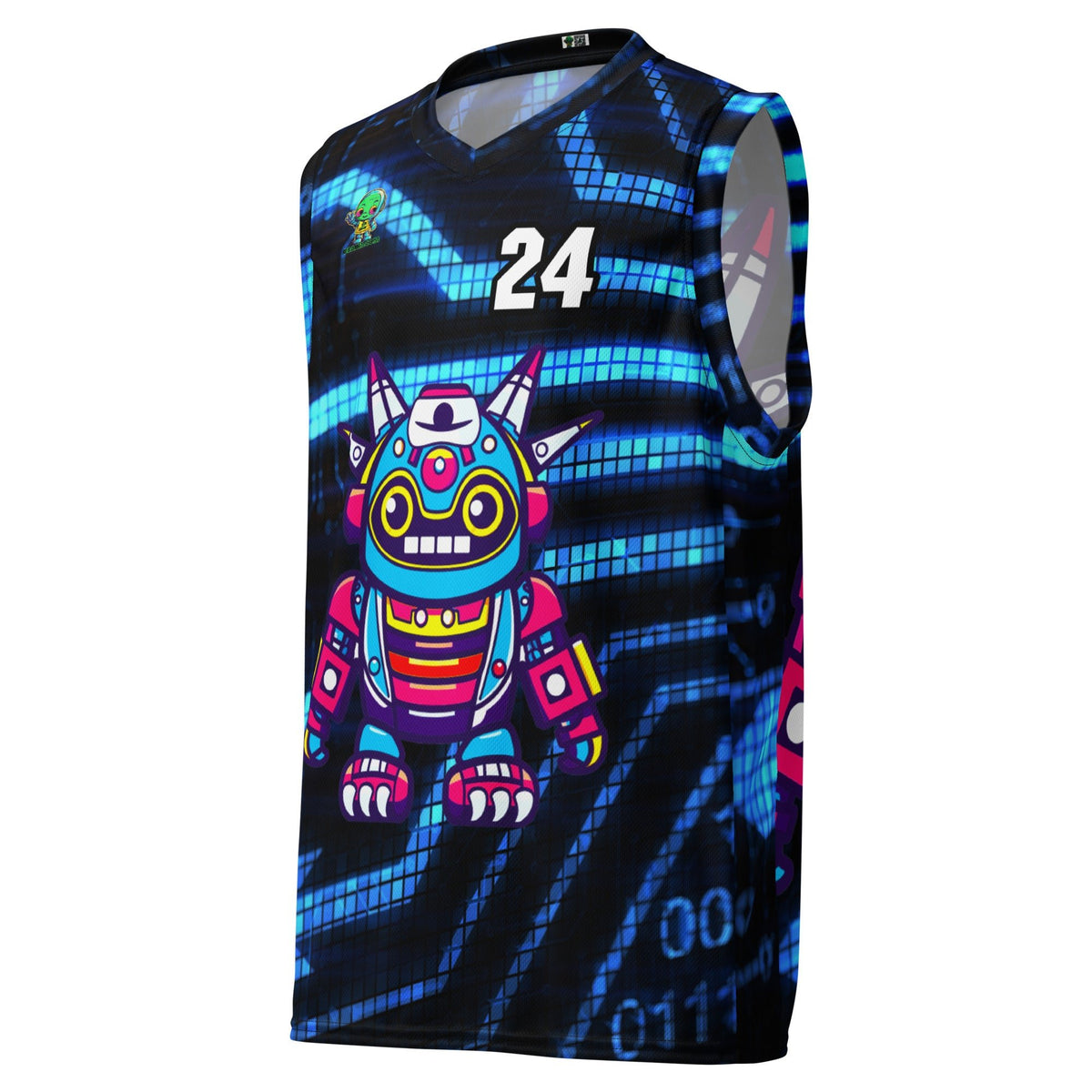 Techno Guardian - Recycled unisex basketball jersey - Digital Pulse Colorway - BBairt
