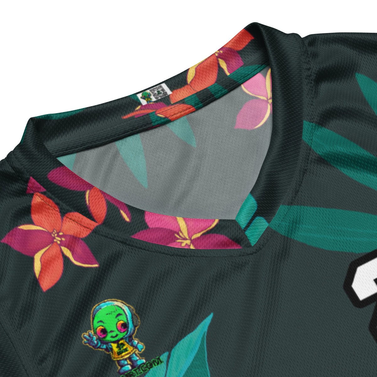 Techno Guardian - Recycled unisex basketball jersey - Midnight Jungle Colorway - BBairt