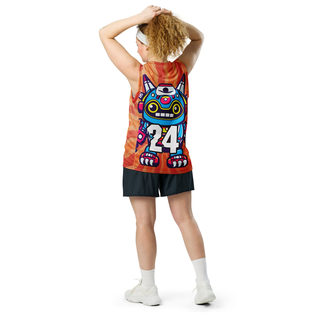 Techno Guardian - Recycled unisex basketball jersey - Solar Flare Colorway - BBairt